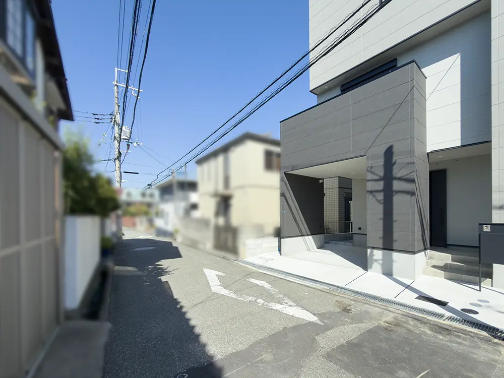 熊野町２丁目前面道路写真