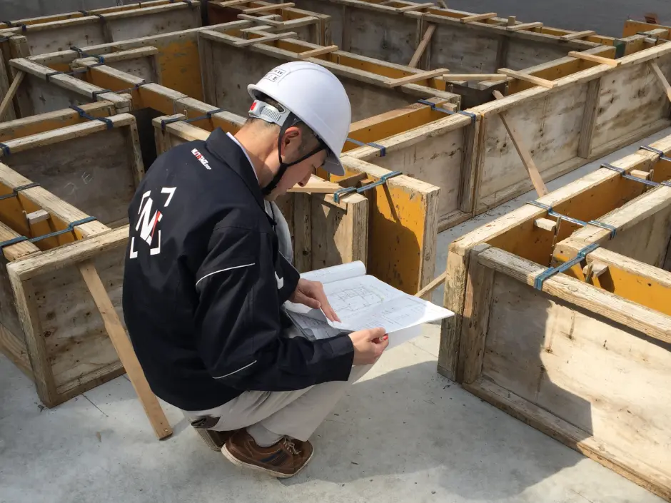 基礎を立ち上げる前の施工確認