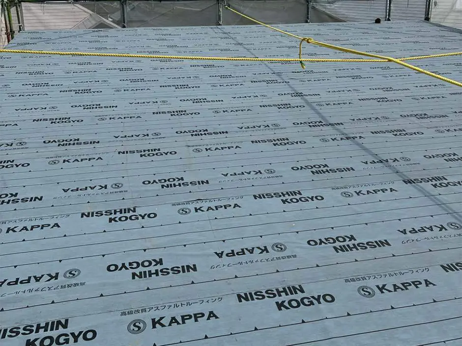 屋根を仕上げる前の施工確認
