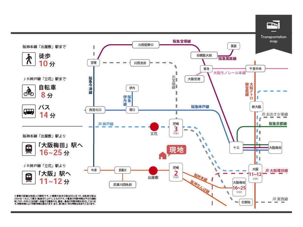 西難波町3丁目アクセス図