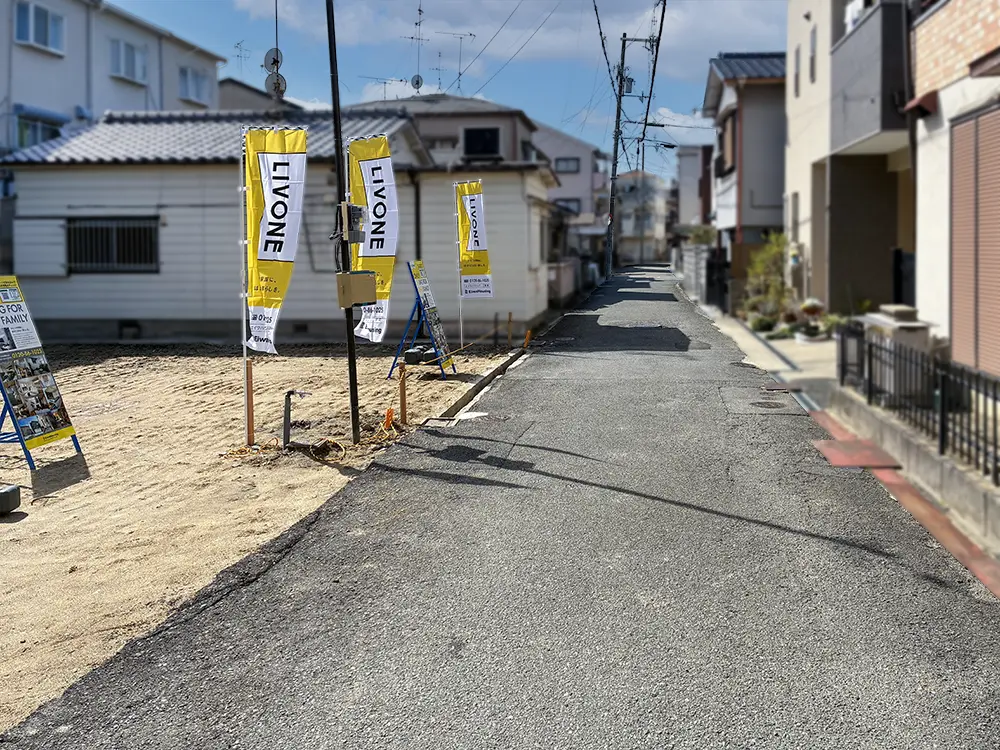 長栄寺町2期前面道路写真