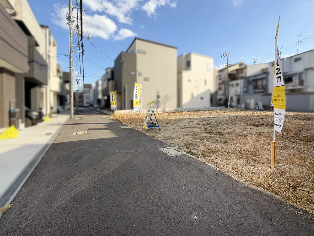 藤田町1丁目6期前面道路写真