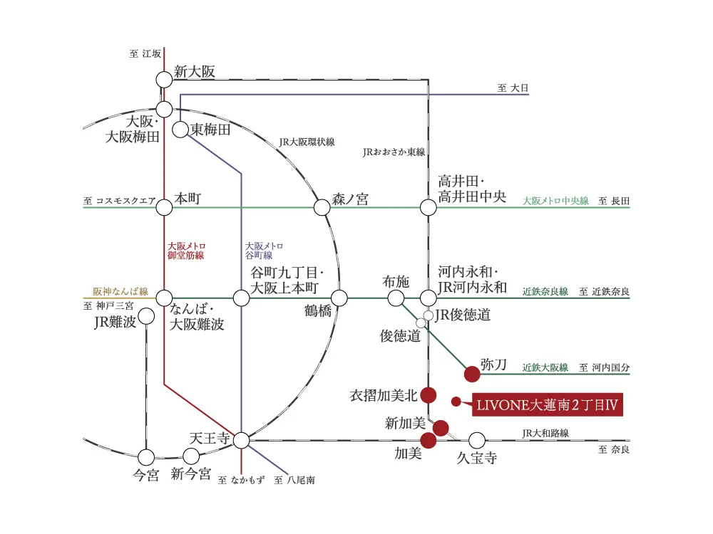 大蓮南2丁目4期 路線図