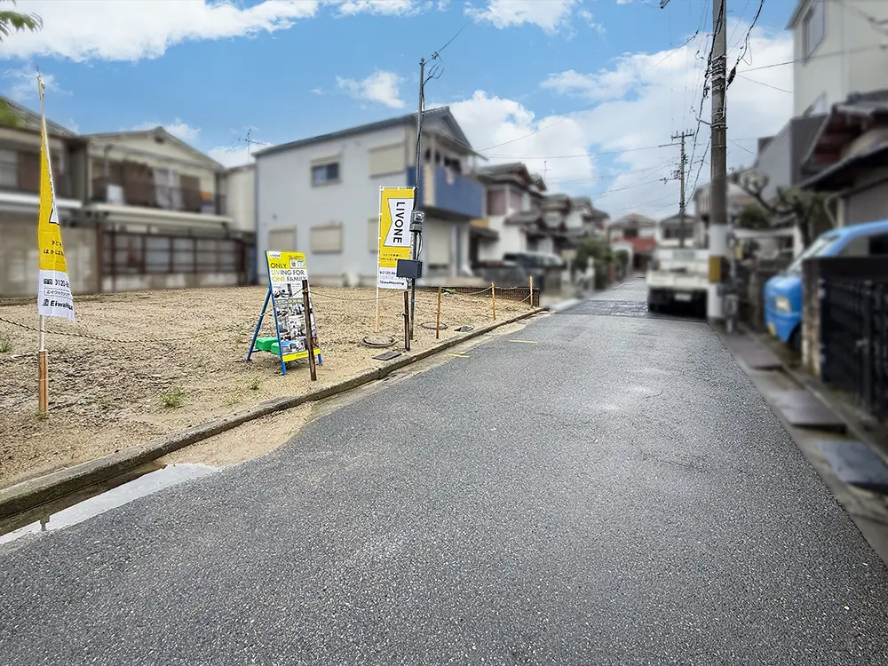 石津町3丁2期前面道路写真