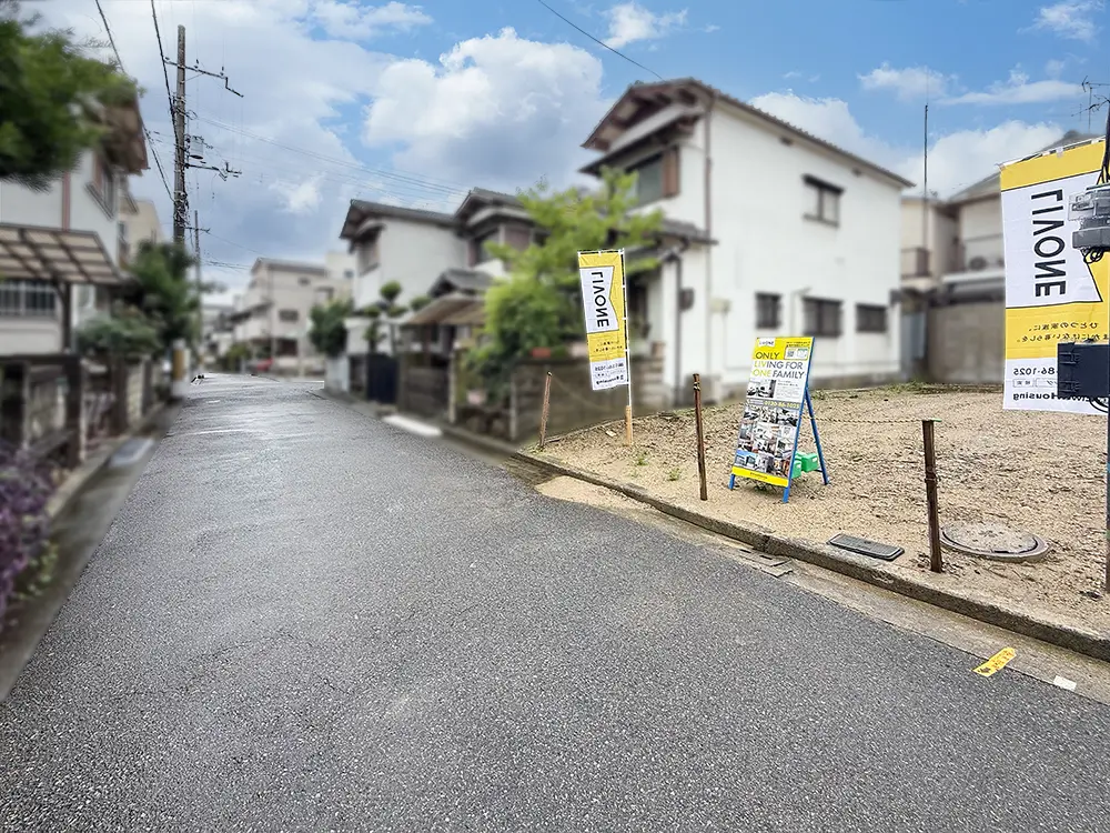 石津町3丁2期前面道路写真