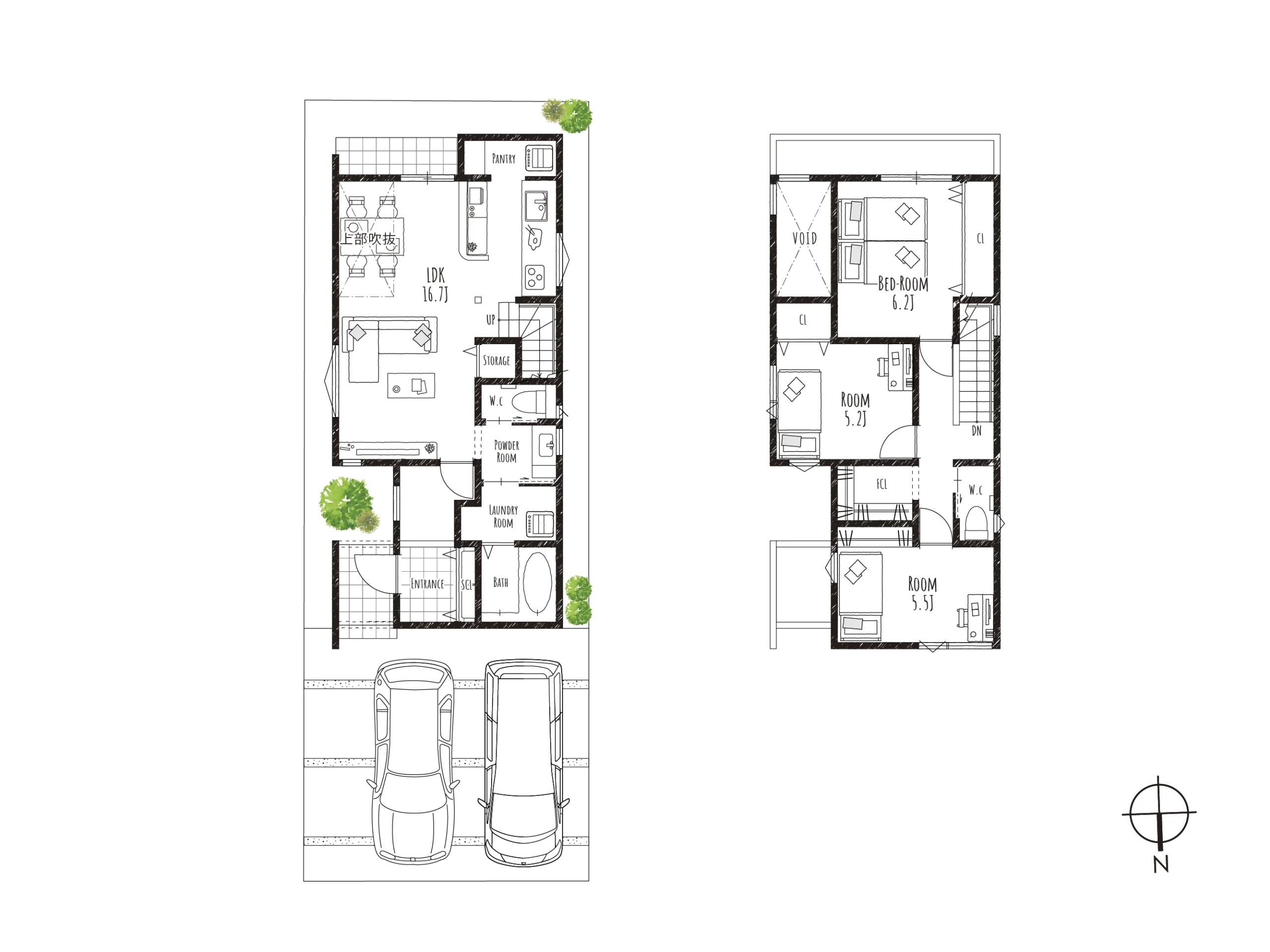 柱本6丁目4期建売間取図