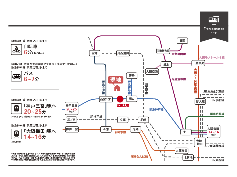 武庫之荘5丁目アクセス図